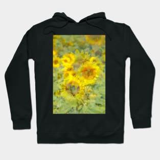 Sunflower, sunflower, abstract, (Helianthus annuus) Hoodie